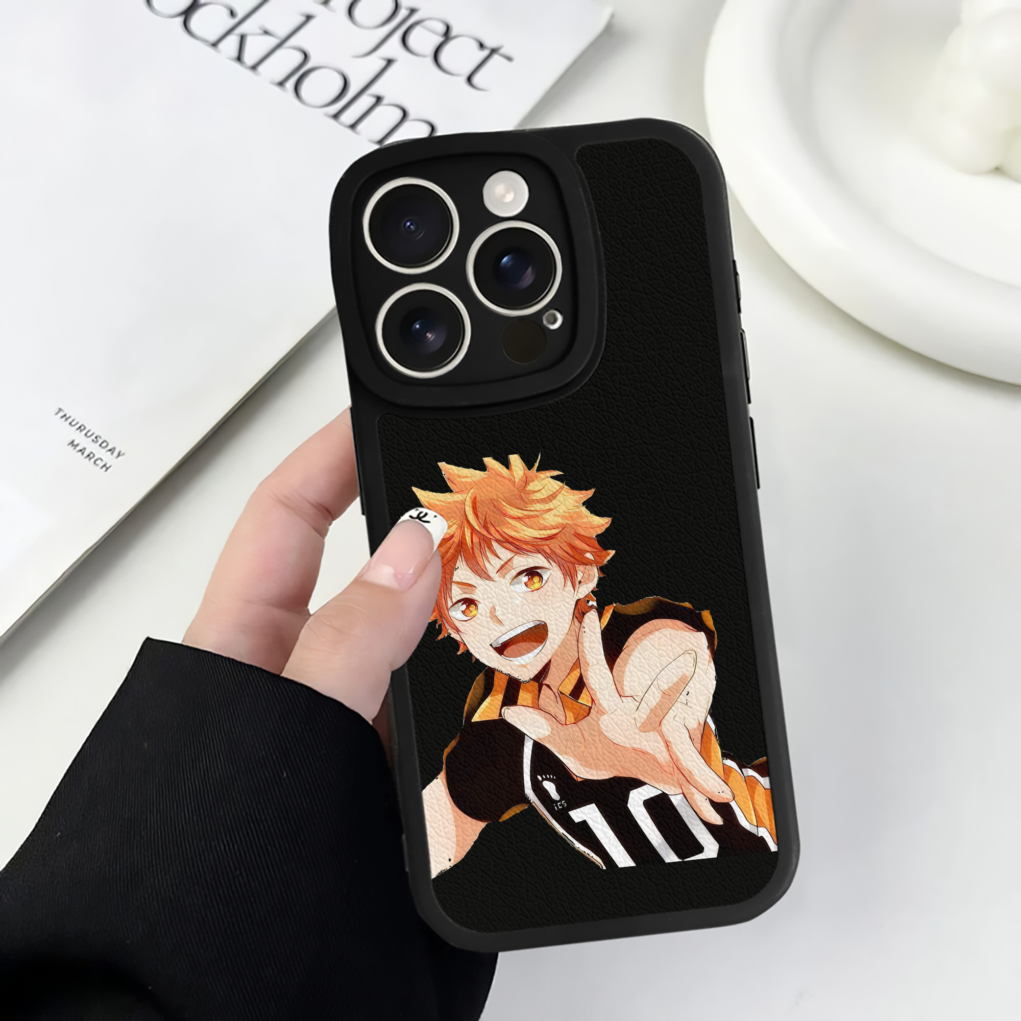 （画像用） ハイキュー!! Haikyu!! 【iPhone 16シリーズ対応】シリコンスマホケース（レザー調） 材質：シリコン